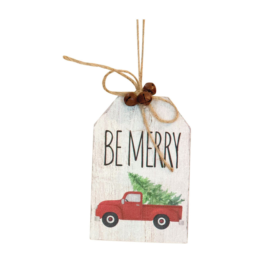 MDF Vintage Tag - Be Merry