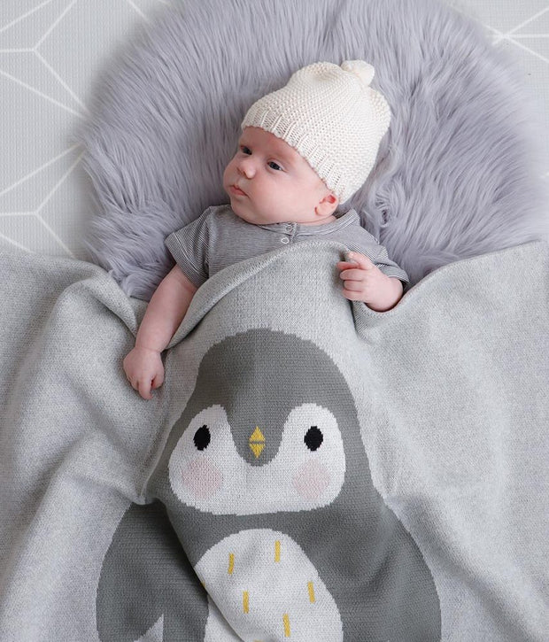 Peter Penguins Baby Blanket