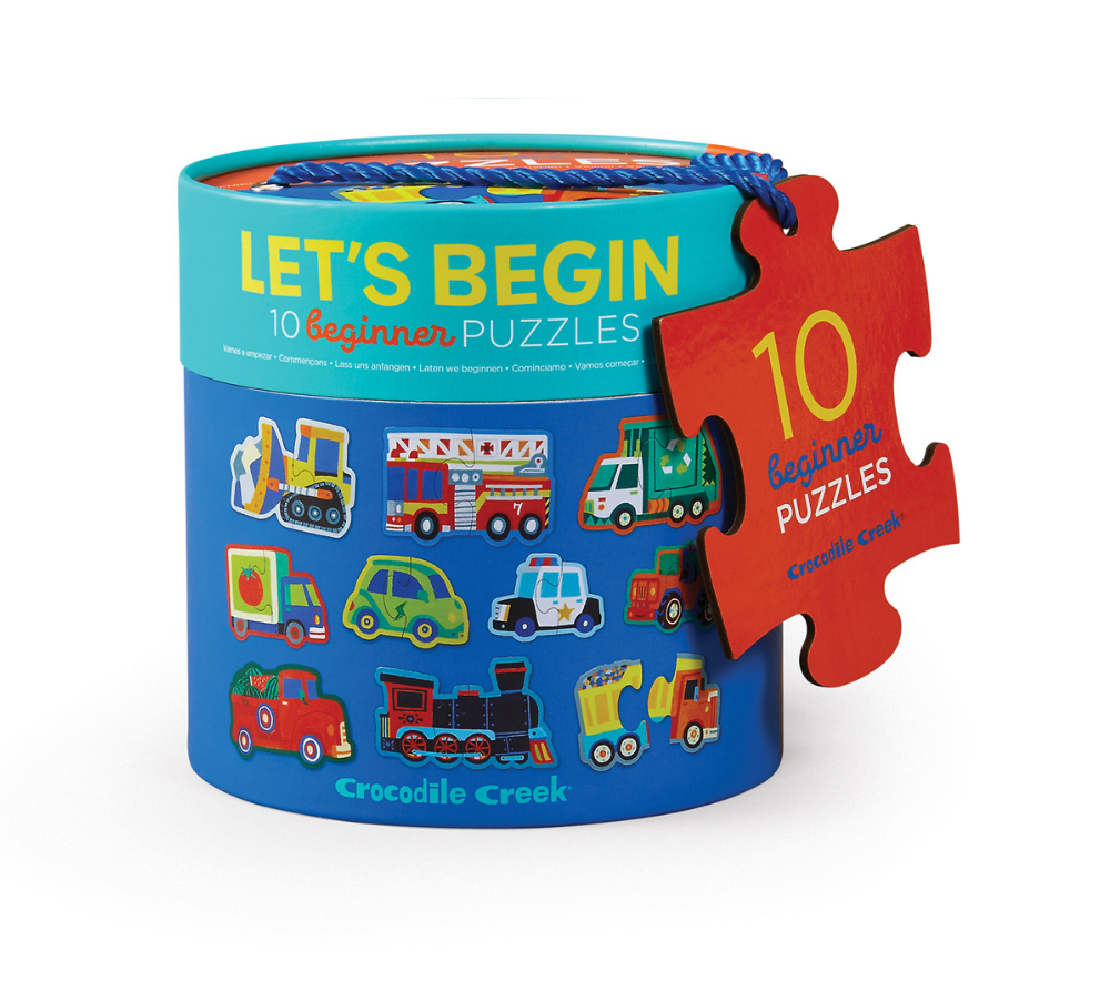 Crocodile Creek Lets Begin Puzzle 2pc - Vehicles