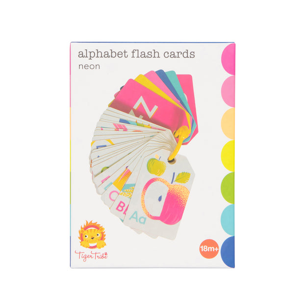 Tiger Tribe Alphabet Flash Cards - Neon