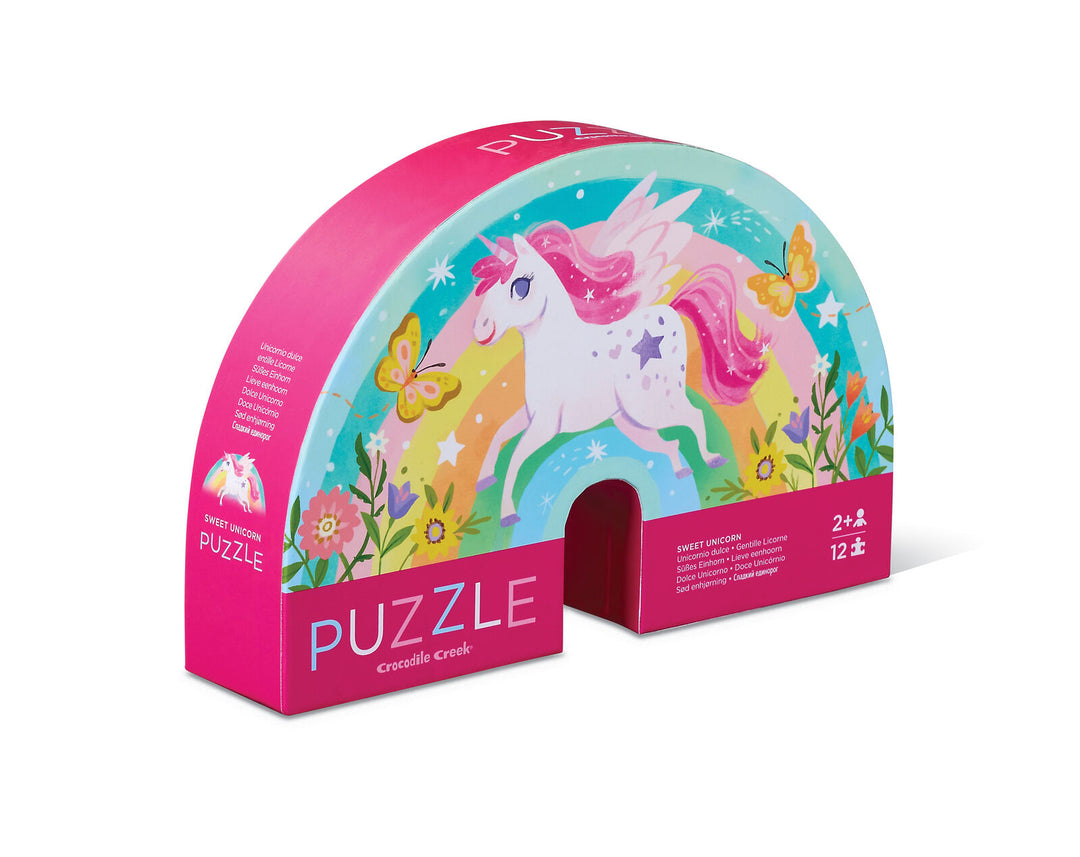 Crocodile Creek Mini Puzzle 12 pc - Sweet Unicorn