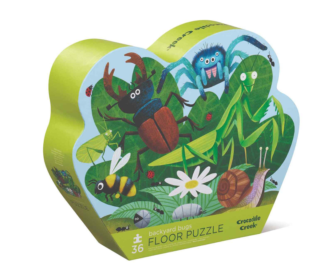 Crocodile Creek Classic Floor Puzzle 36 pc - Backyard Bugs