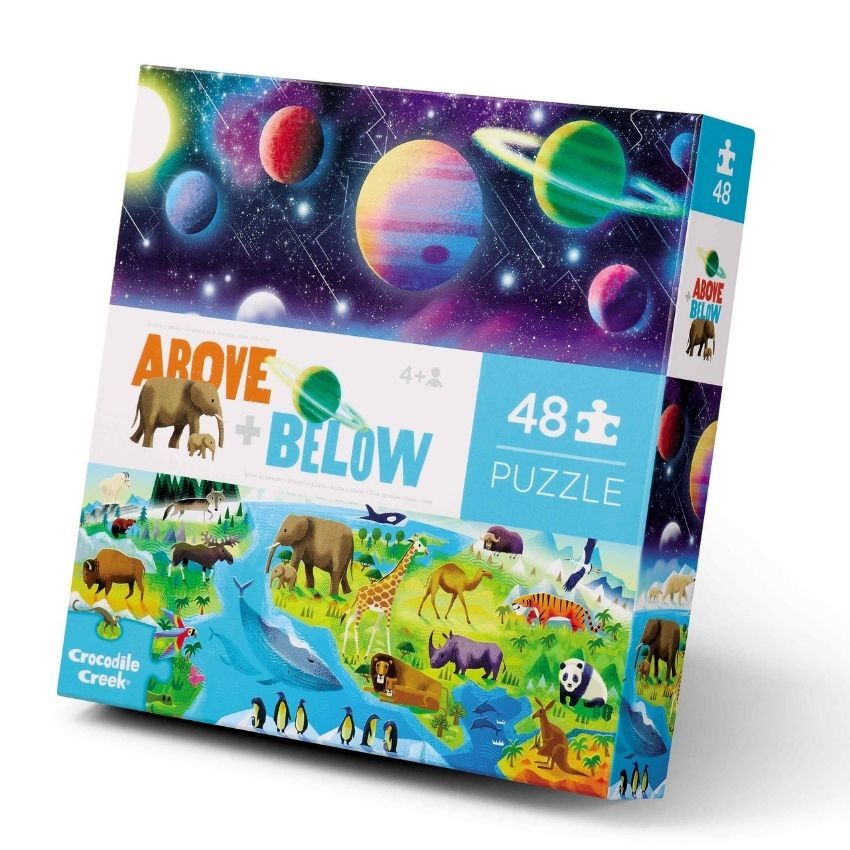 Crocodile Creek Above & Below Puzzle 48 pc - Earth & Space