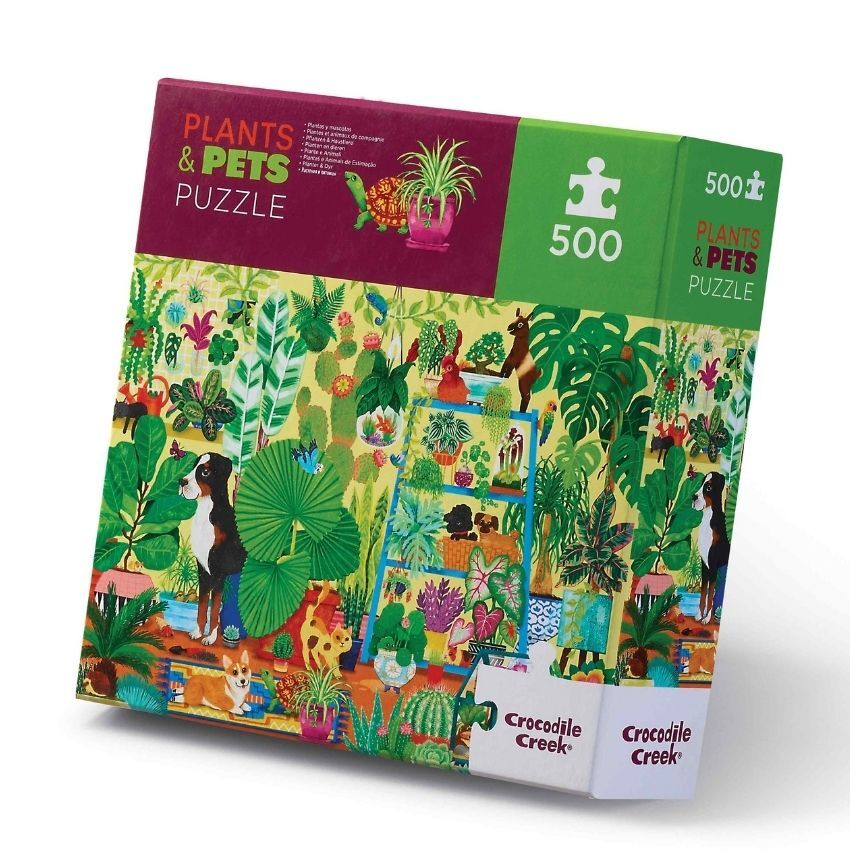 Crocodile Creek Family Puzzle 500 pc - Plants & Pets
