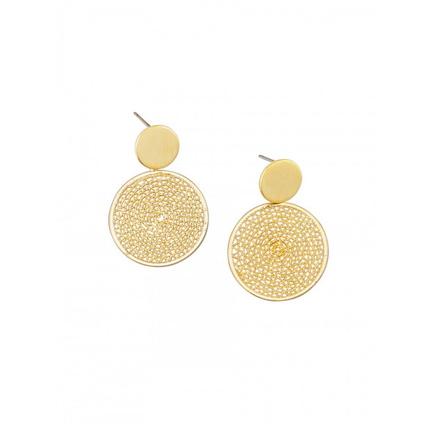 Gold Ripple Earrings by Tiger Tree