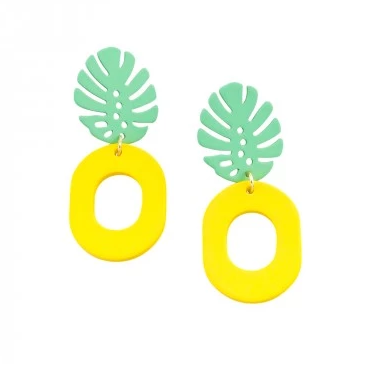 Tiger Tree Yellow & Green Pineapple Earring