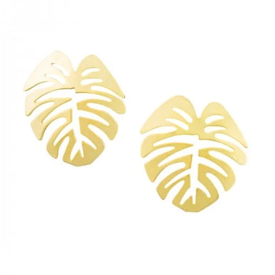 Tiger Tree Gold Heartleaf Earrings