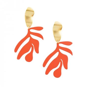 Tiger Tree Orange Kelp Earrings