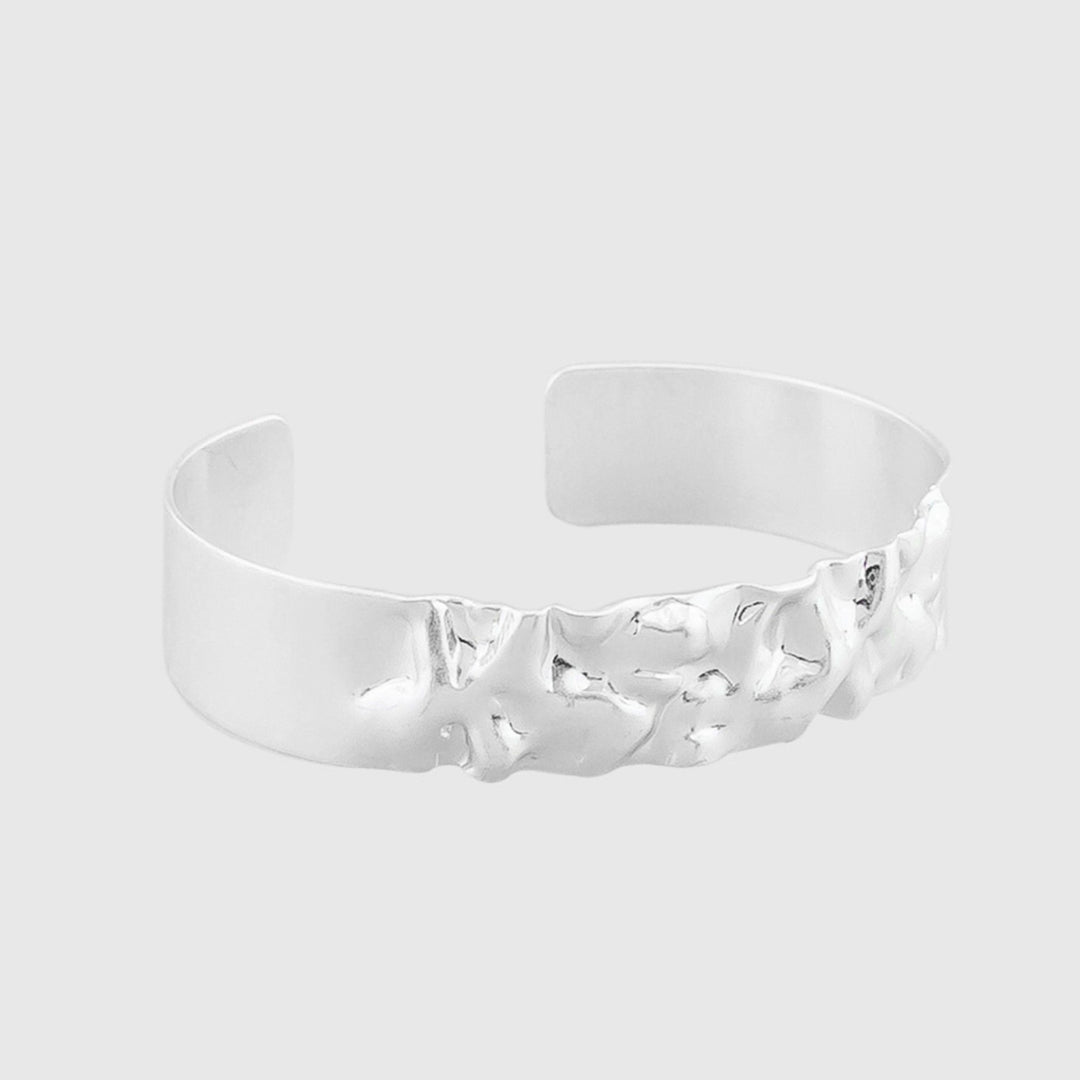 Tiger Tree Silver Crinkle Cuff