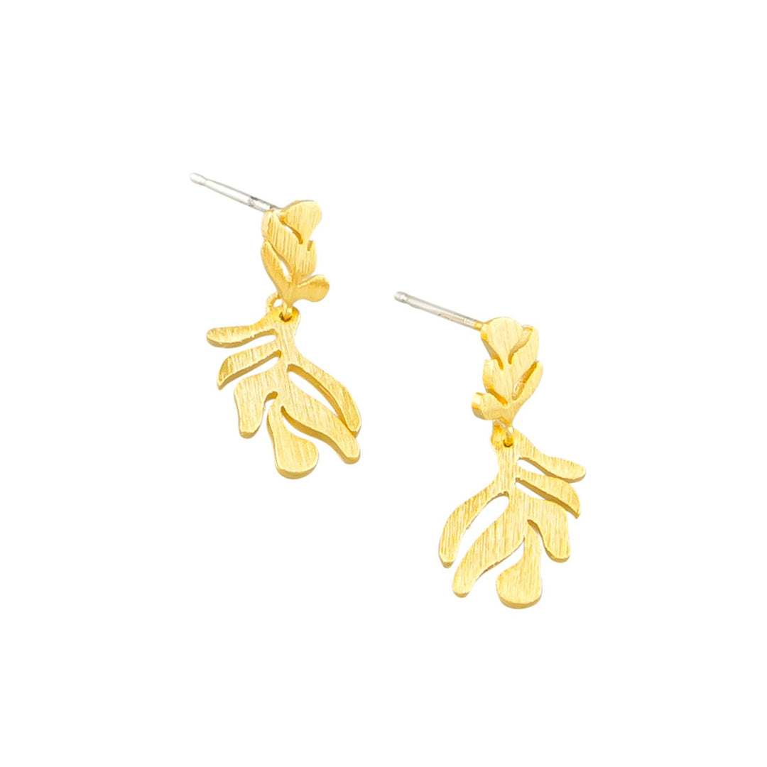 Tiger Tree Gold Kelp Earrings