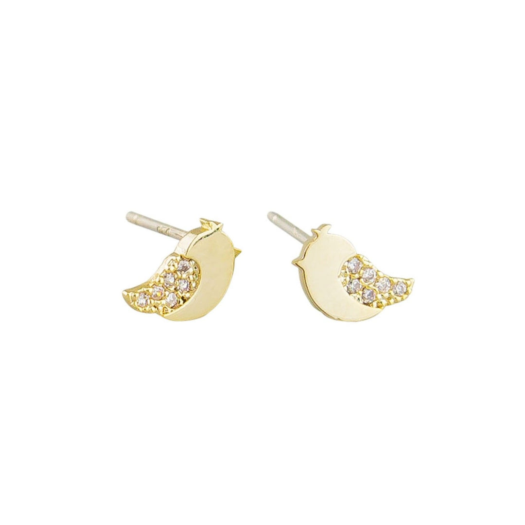 Tiger Tree Gold Baby Bird Studs
