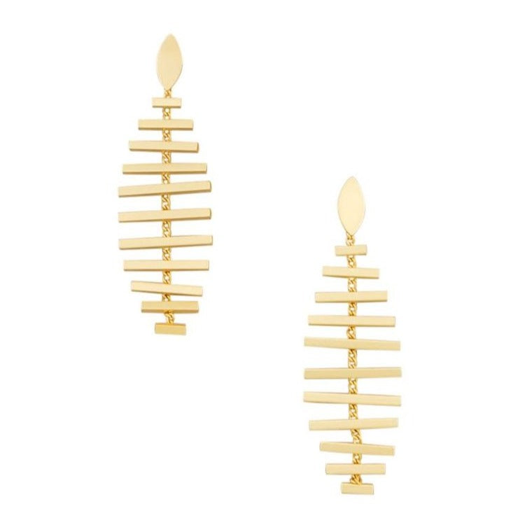 Tiger Tree Gold Pick Up Sticks Earrings
