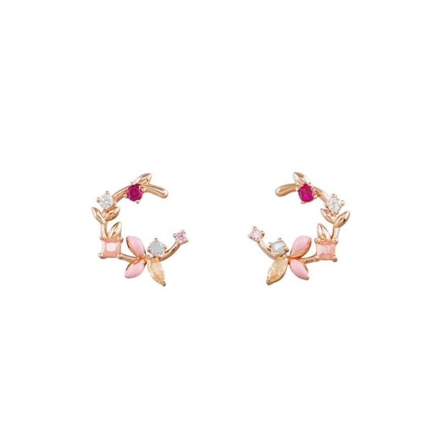 Tiger Tree Moon Garden Earrings