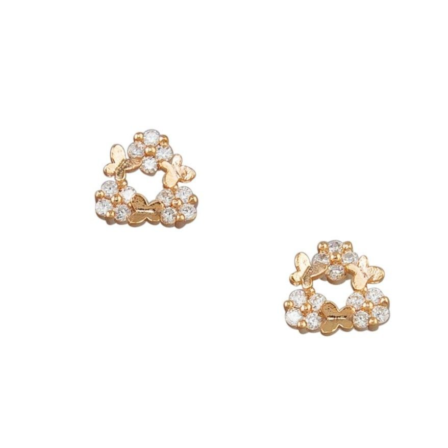 Tiger Tree Rose Gold Butterly Garden Earrings