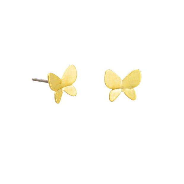 Tiger Tree Gold Kyoto Butterfly Studs