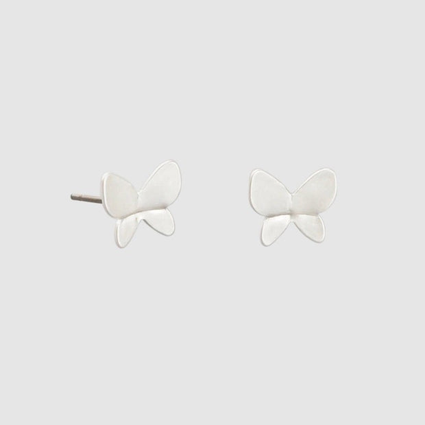 Tiger Tree Silver Kyoto Butterfly Studs