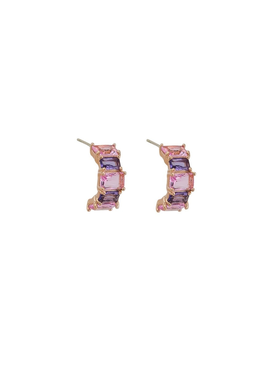 Tiger Tree Lilac & Lavender Crystal Hoop