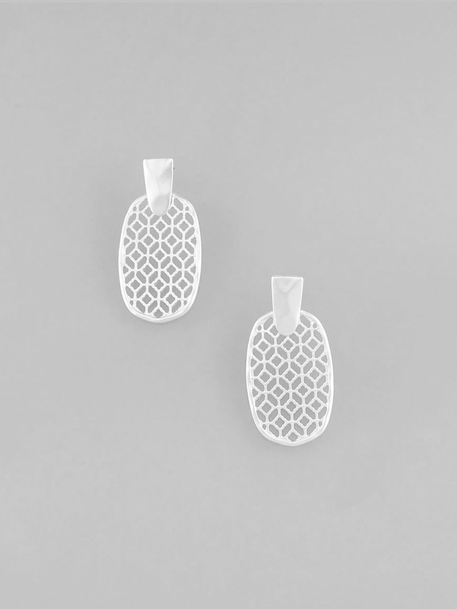 Tiger Tree Silver Moroccan Cut Earrings