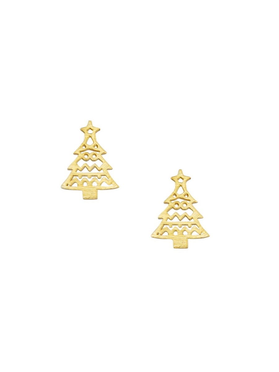 Tiger Tree Gold Christmas Tree Studs