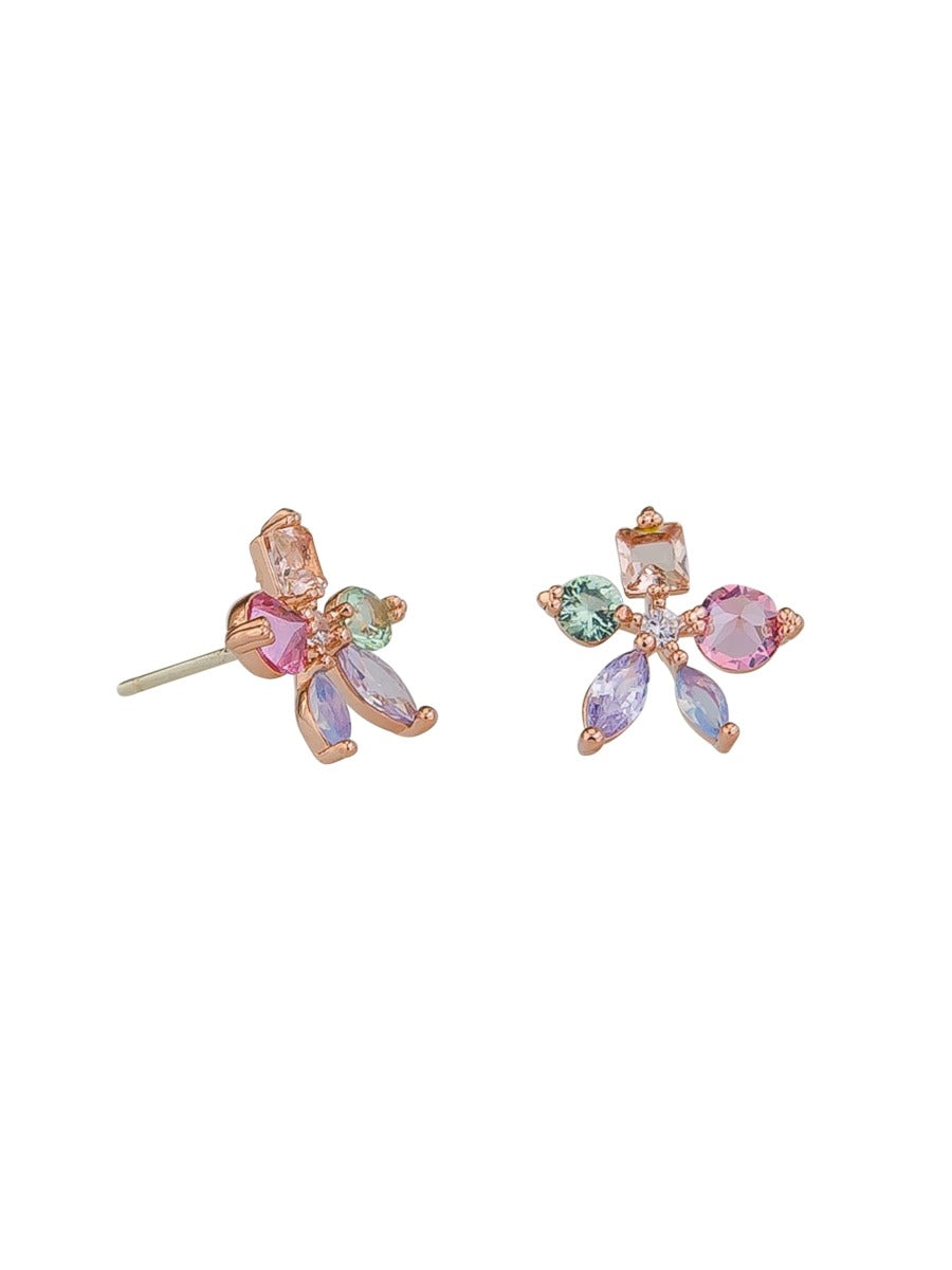 Tiger Tree Crystal Floral Studs