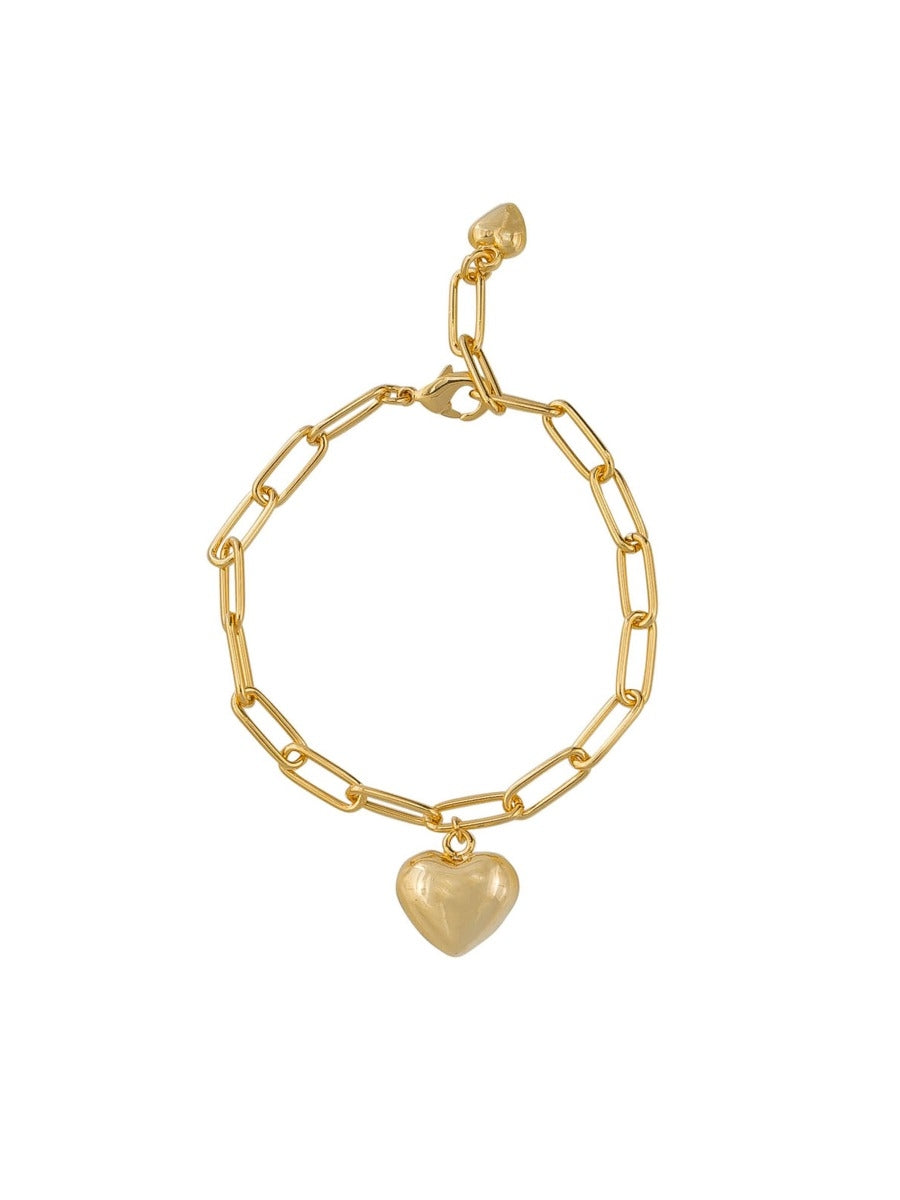 Tiger Tree Gold Angel Heart Bracelet
