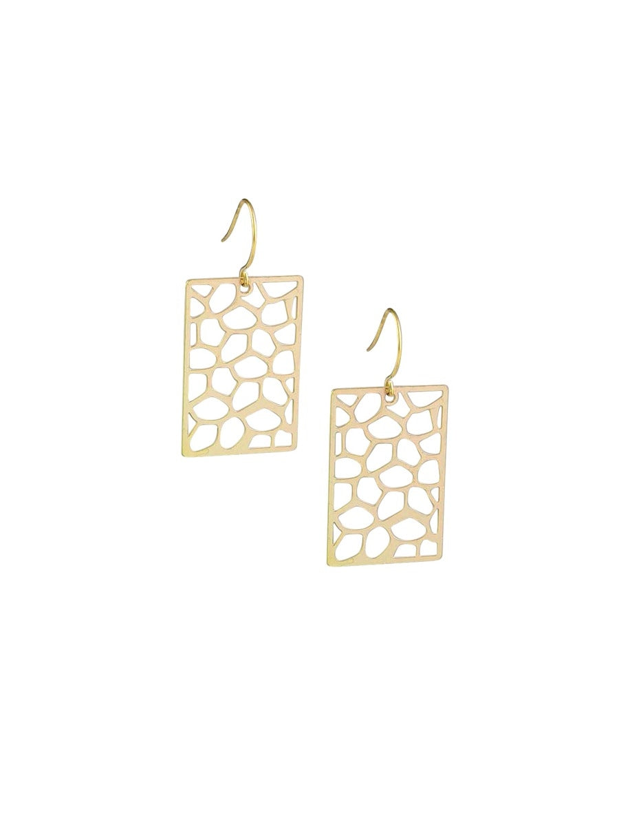 Tiger Tree Gold Swiss Earrings