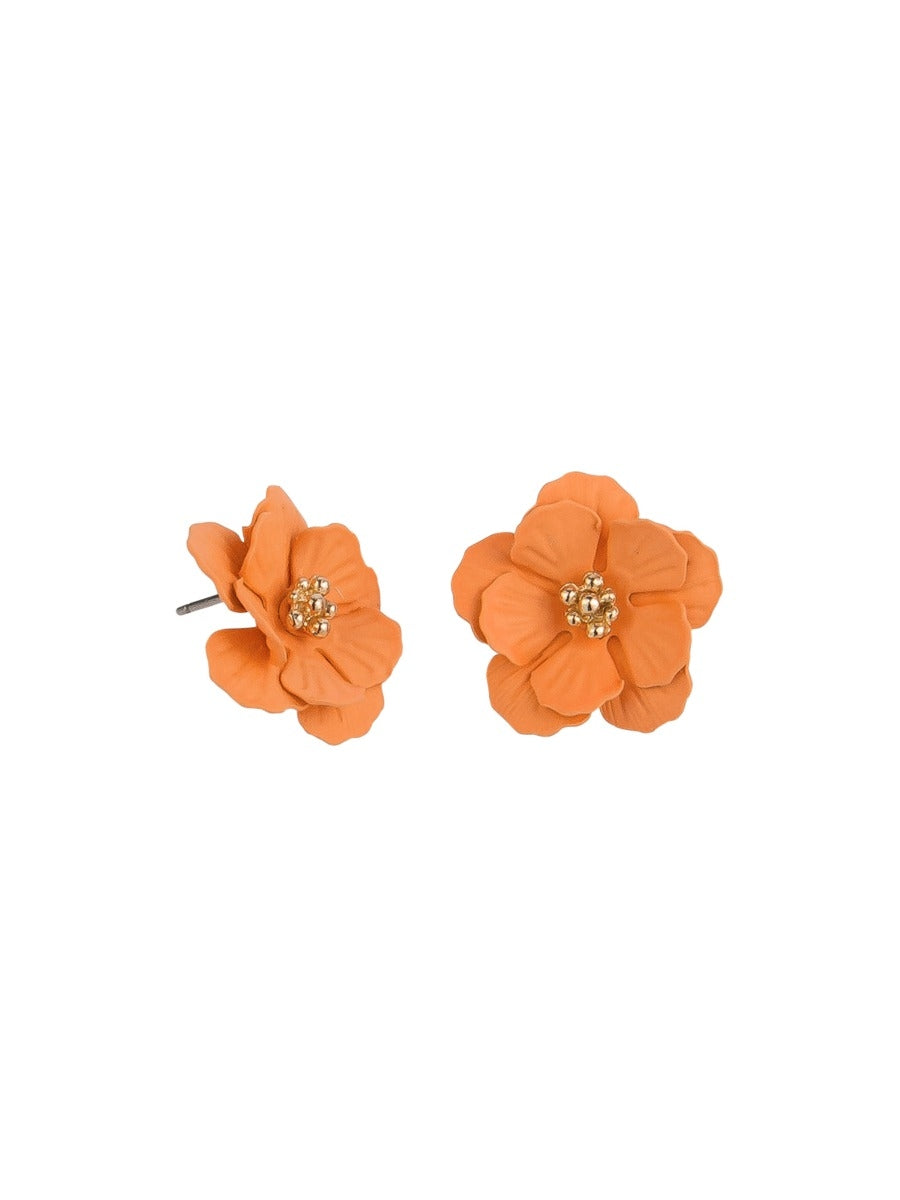 Tiger Tree Apricot Large Pansy Studs