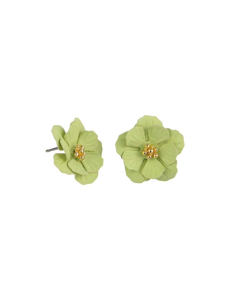 Tiger Tree Apricot Large Pansy Studs