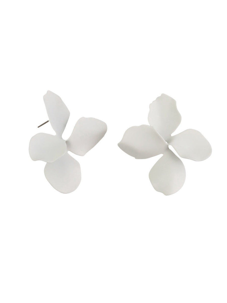 Tiger Tree White Flora Earrings