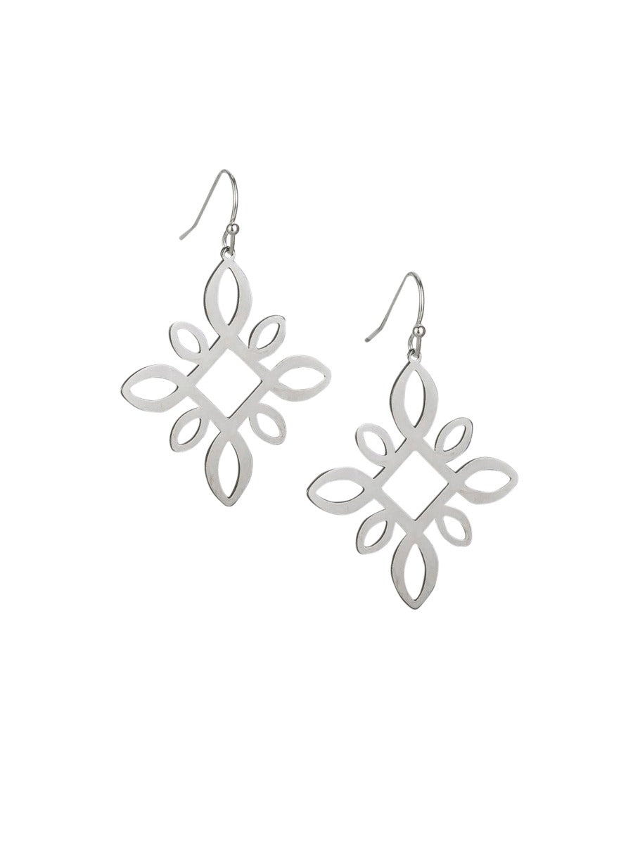 Tiger Tree Silver Celtic Twist Earrings