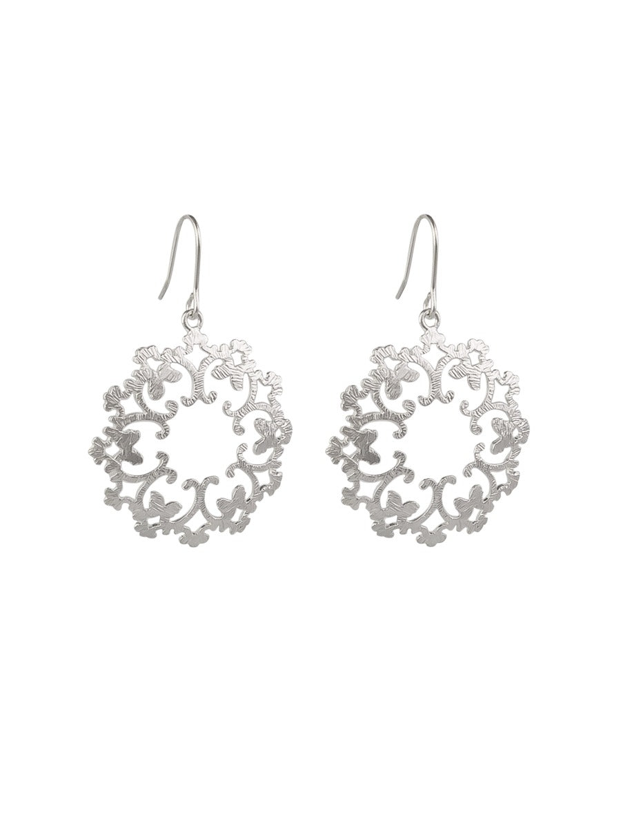 Tiger Tree Silver Papillon Earrings