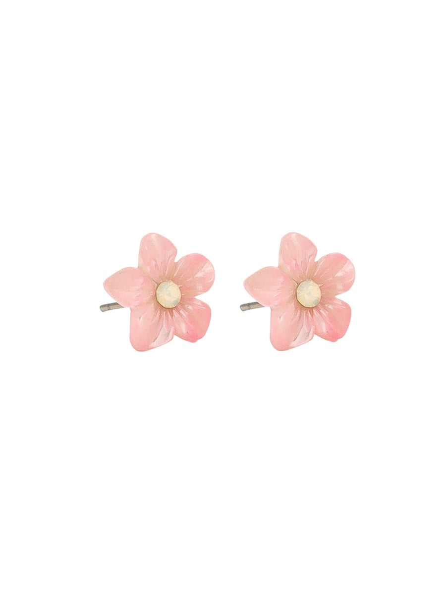 Tiger Tree Pink Flower Studs