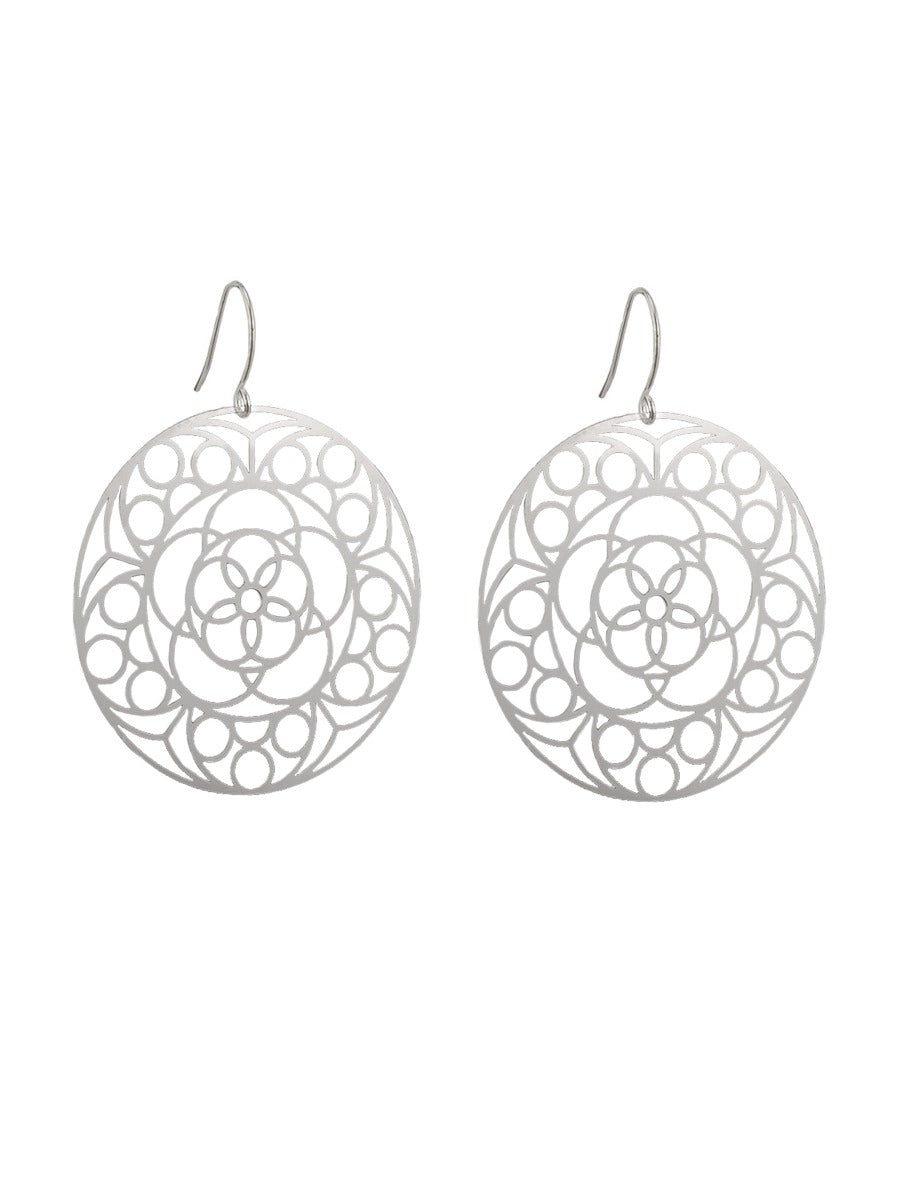 Tiger Tree Silver Bouquet Filigree Earrings