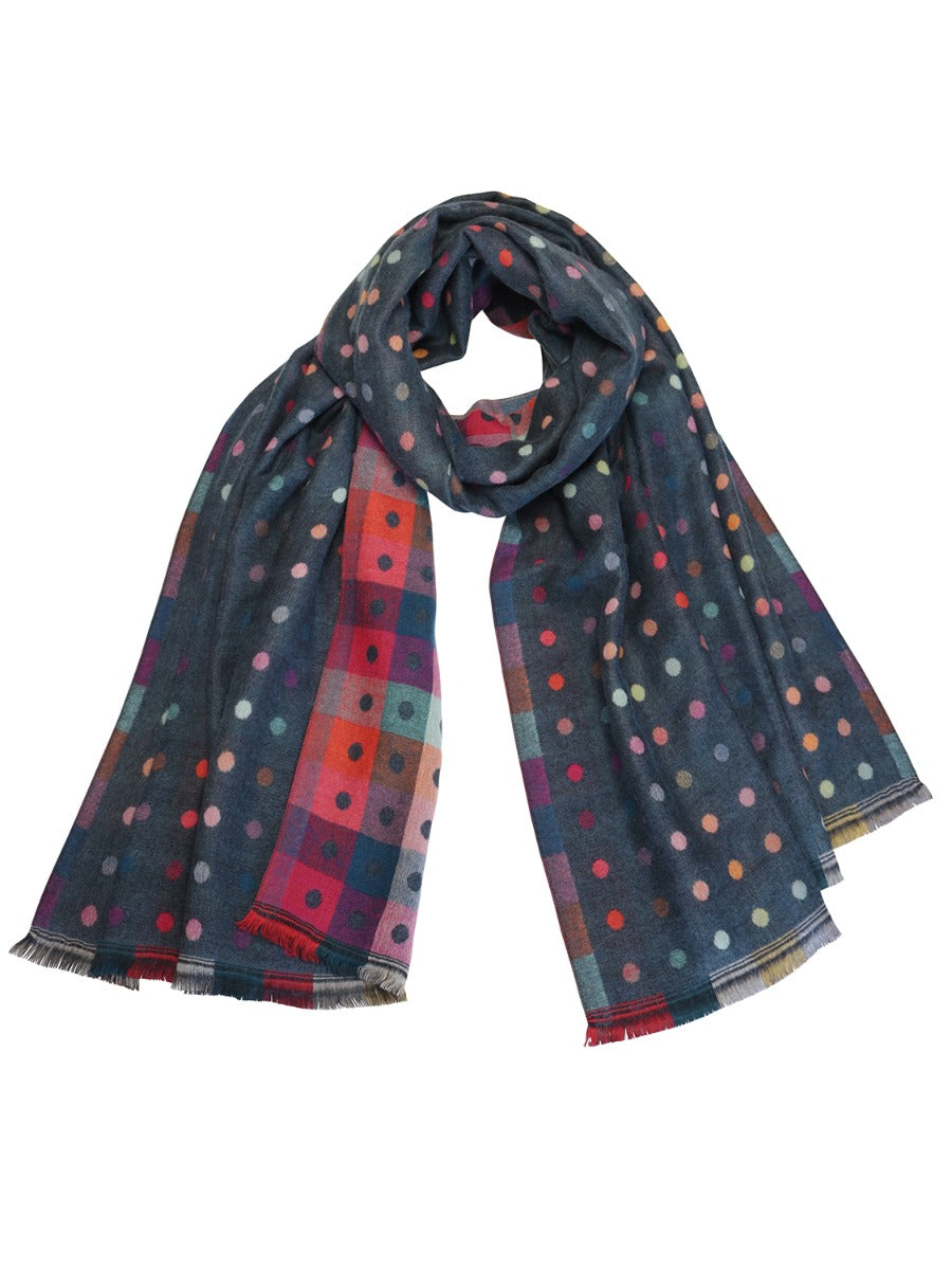 Tiger Tree Blue She's Dotty Scarf