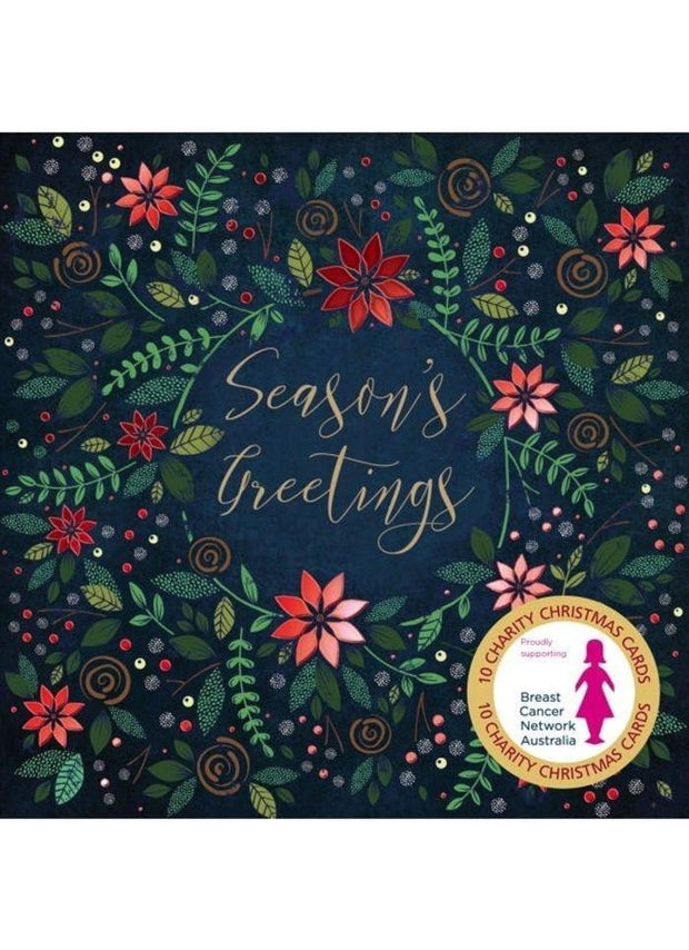 BCNA Charity Christmas Card Pack - Floral Greetings
