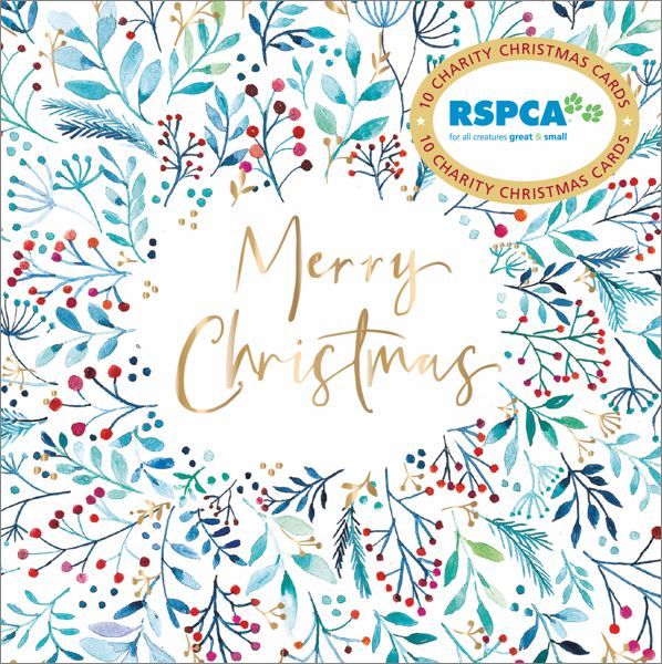RSPCA Charity Christmas Card Pack - Decorative Floral
