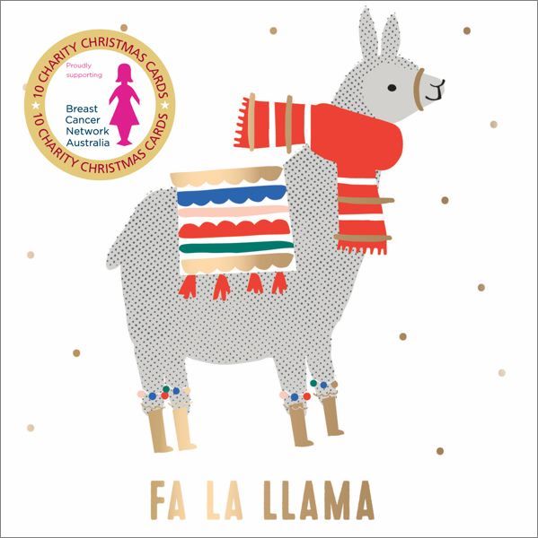 BCNA Charity Christmas Card Pack - Fa La Llama
