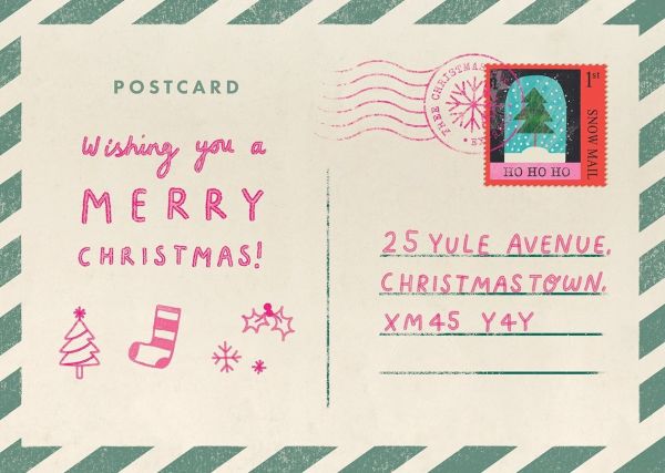 Christmas Postcard Christmas Card