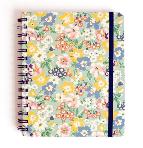 Cath Kidston A5 Wiro Notebook - Turquoise Floral