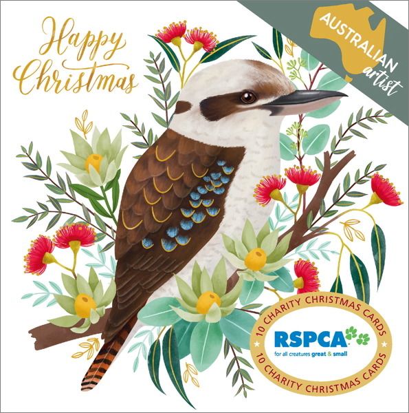 RSPCA Charity Christmas Card Pack - Kookaburra