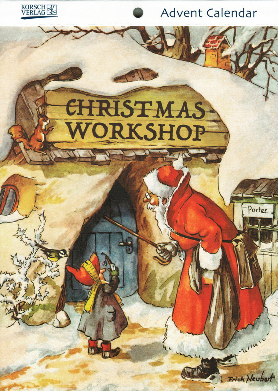 Santas Christmas Workshop Tear Off German Advent Calendar