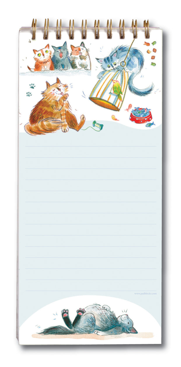 Magnetic Shopping List - Happy Cats