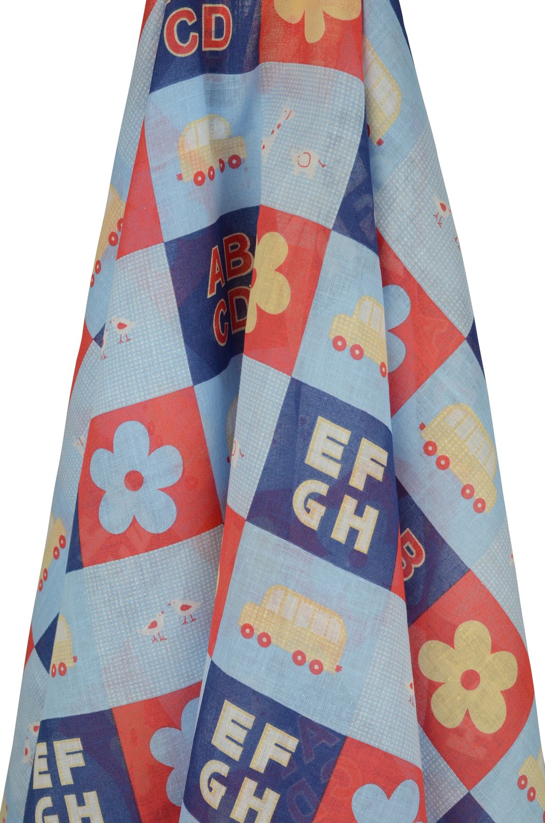 Blue Stencil Muslin Wrap