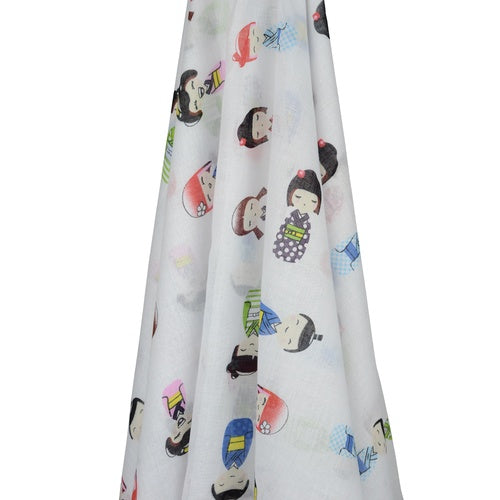 Japanese Dolls Muslin Wrap