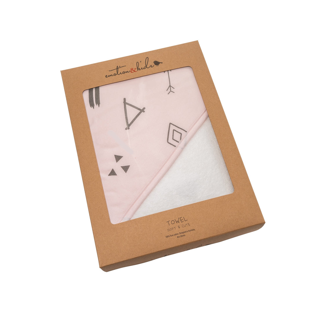 Pink Doodle Hooded Towel