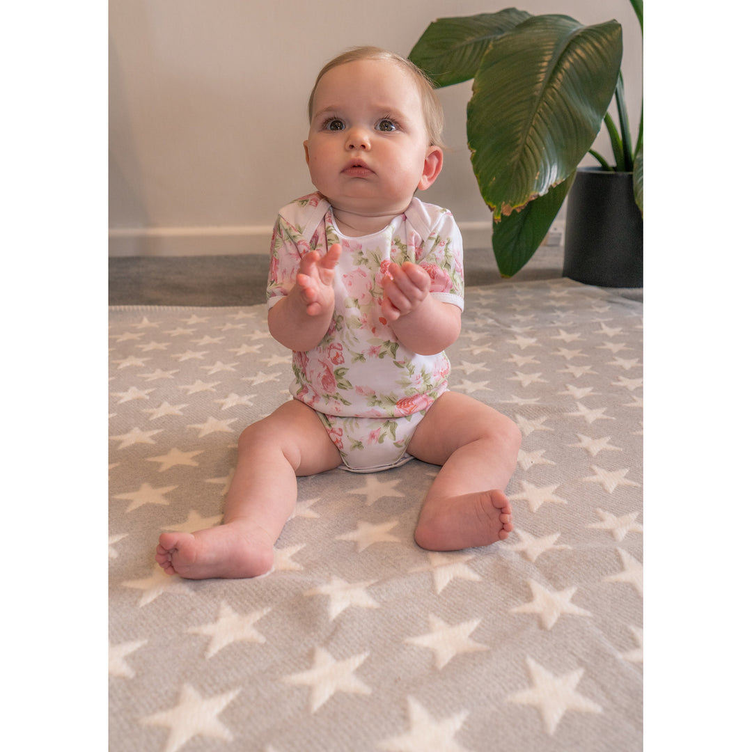 Peony Rose Short Sleeve Bodysuit