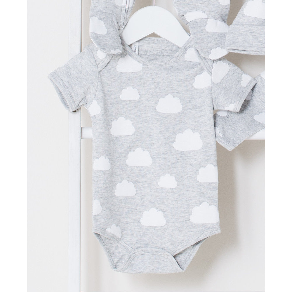 Grey Clouds Short Sleeve Bodysuit