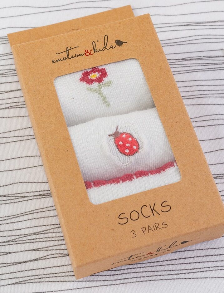 Garden 3 Pack Socks 6-12 months