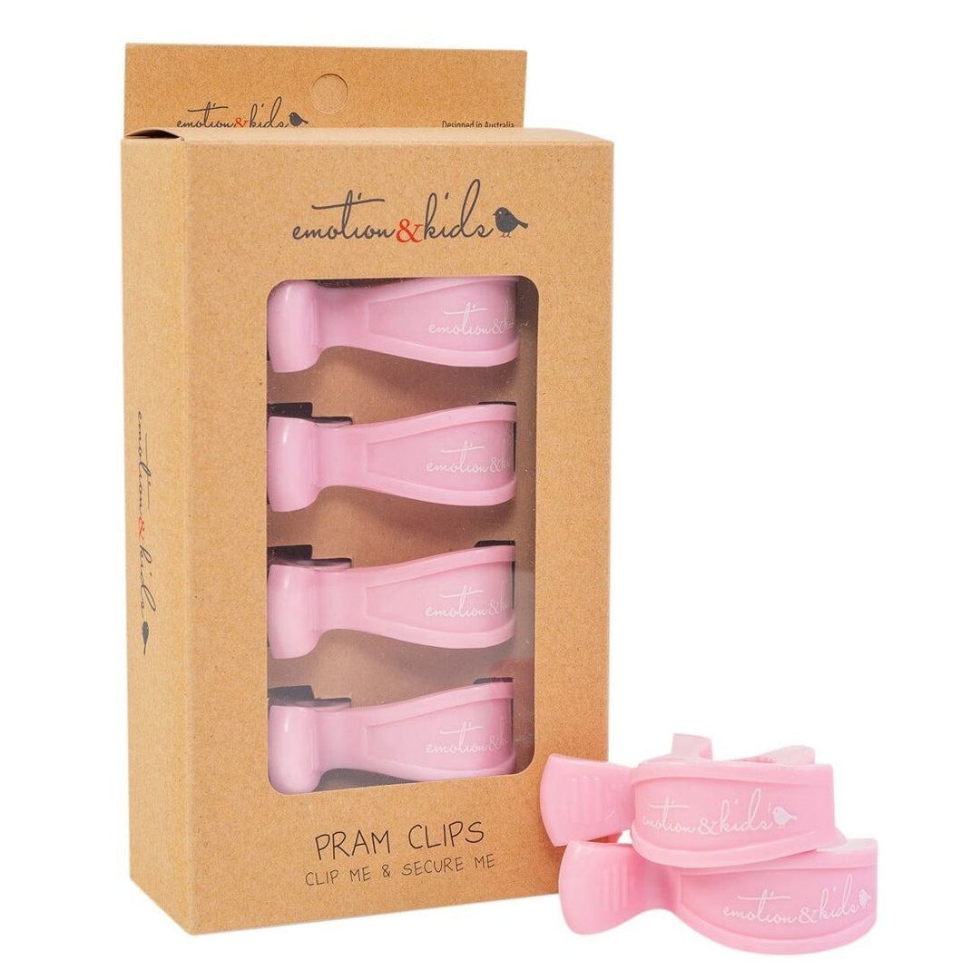 Pink Pram Clips - 4 Pack