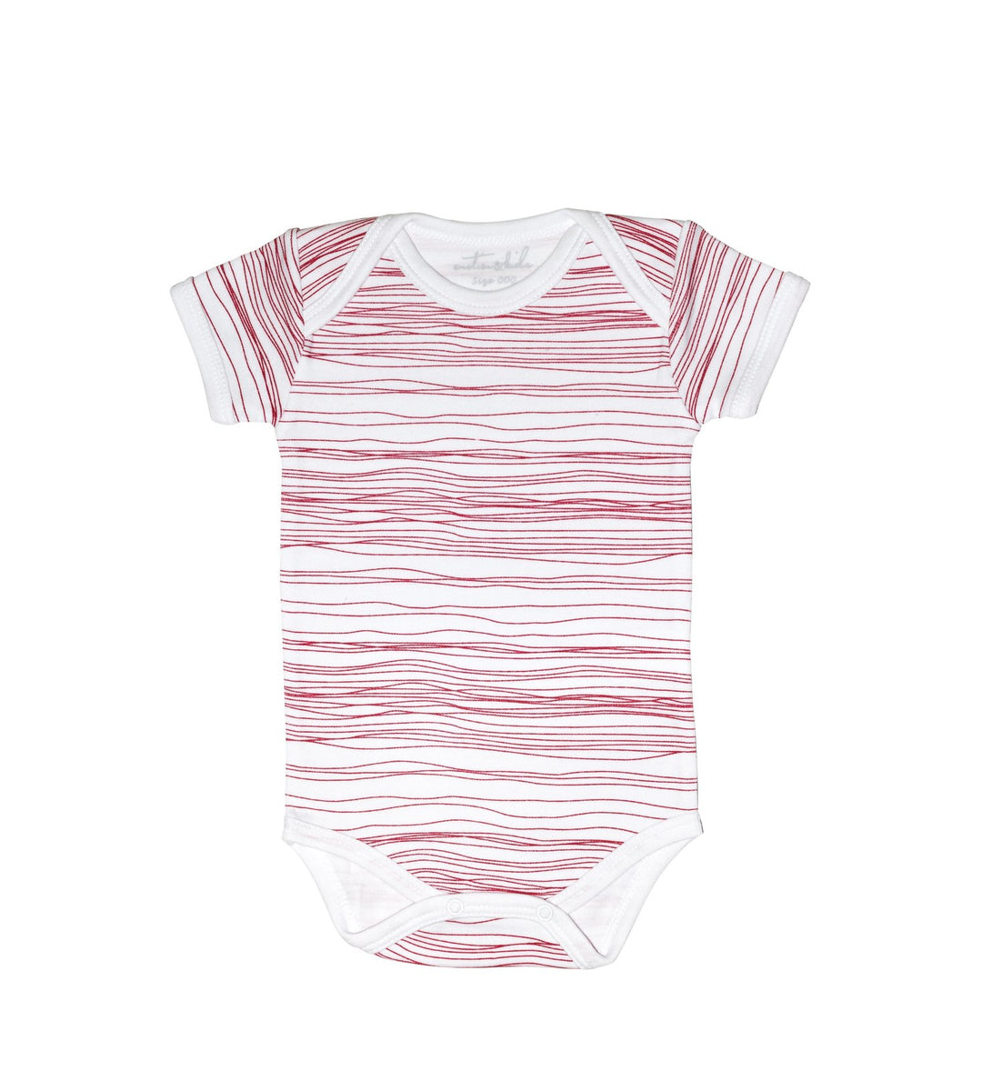 Red Scribble Short Sleeve Bodysuit
